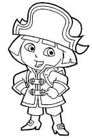 coloriage dora la pirate